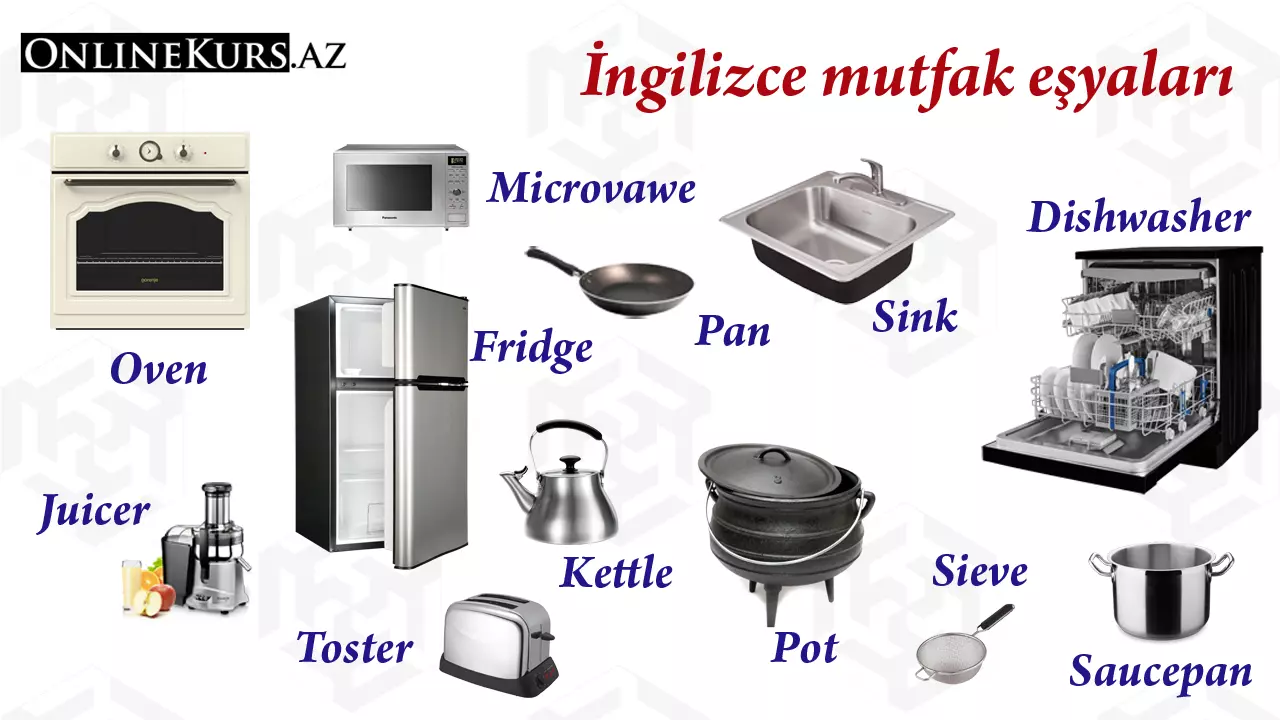 Mutfak konusunda ingilizce kelimeler
