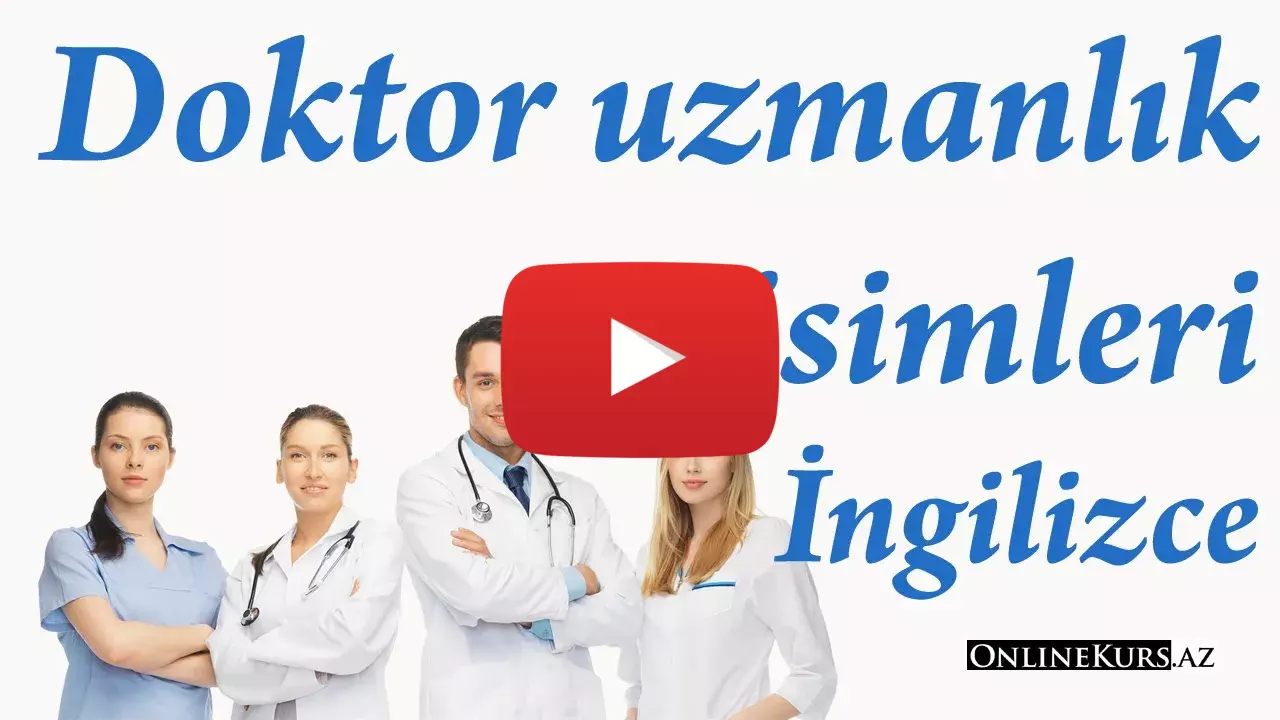 Doktor uzmanlık isimleri ingilizce