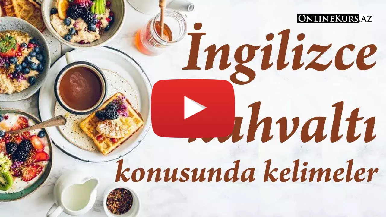 İngilizce kahvaltı konusunda kelimeler