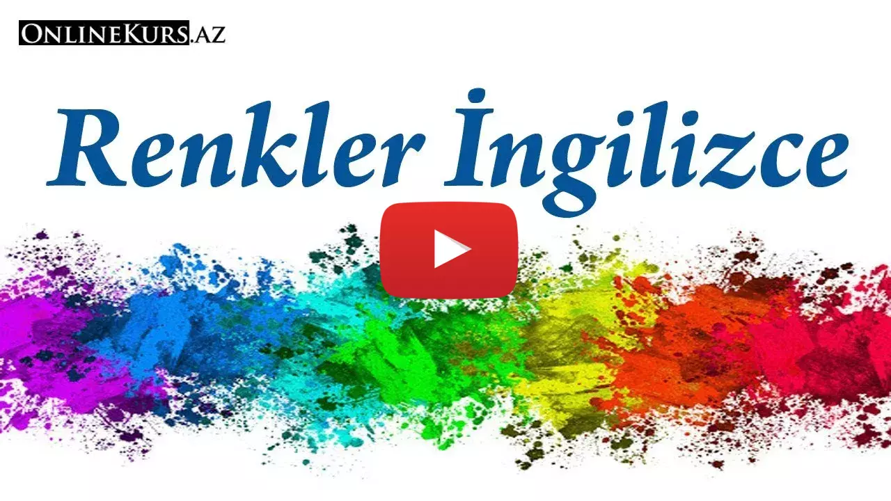 Renkler İngilizcede