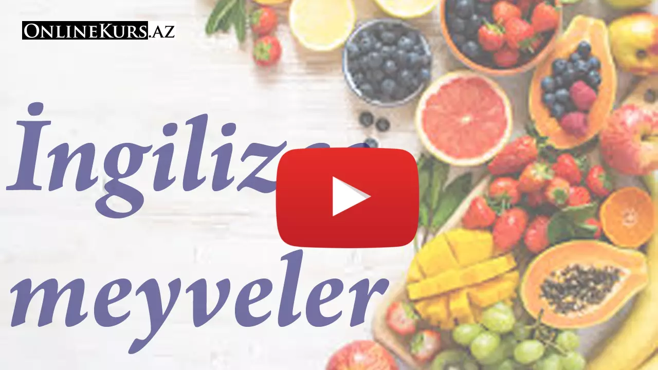 Meyveler ingilizce