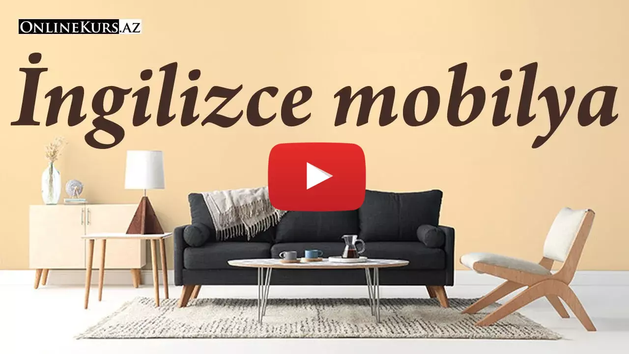İngilizce mobilya
